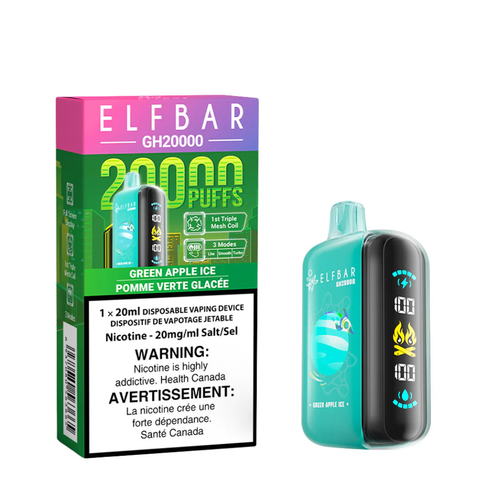 ELFBAR 20000 puffs - Green Apple Ice (FED)