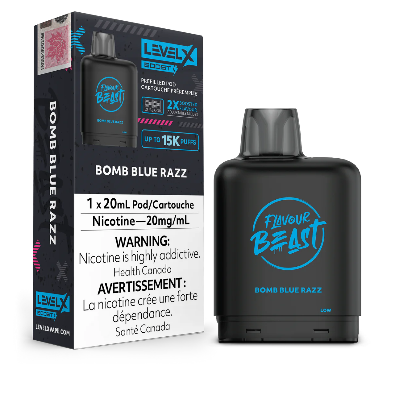 Flavour Beast Level X Boost Pod - Bomb Blue Razz (AB)