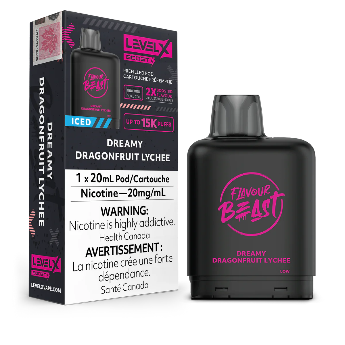 Flavour Beast Level X Boost Pod - Dreamy Dragonfruit Lychee Iced (AB)