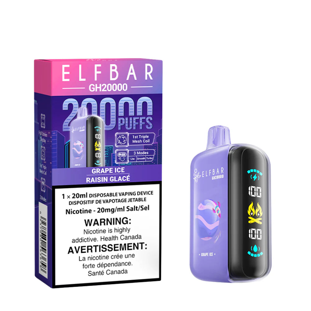 ELFBAR 20000 puffs - Grape Ice (FED)