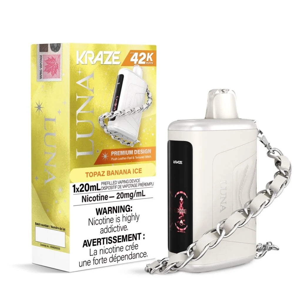 Kraze 42000 Luna Disposable - Topaz Banana Ice 20mg (AB)