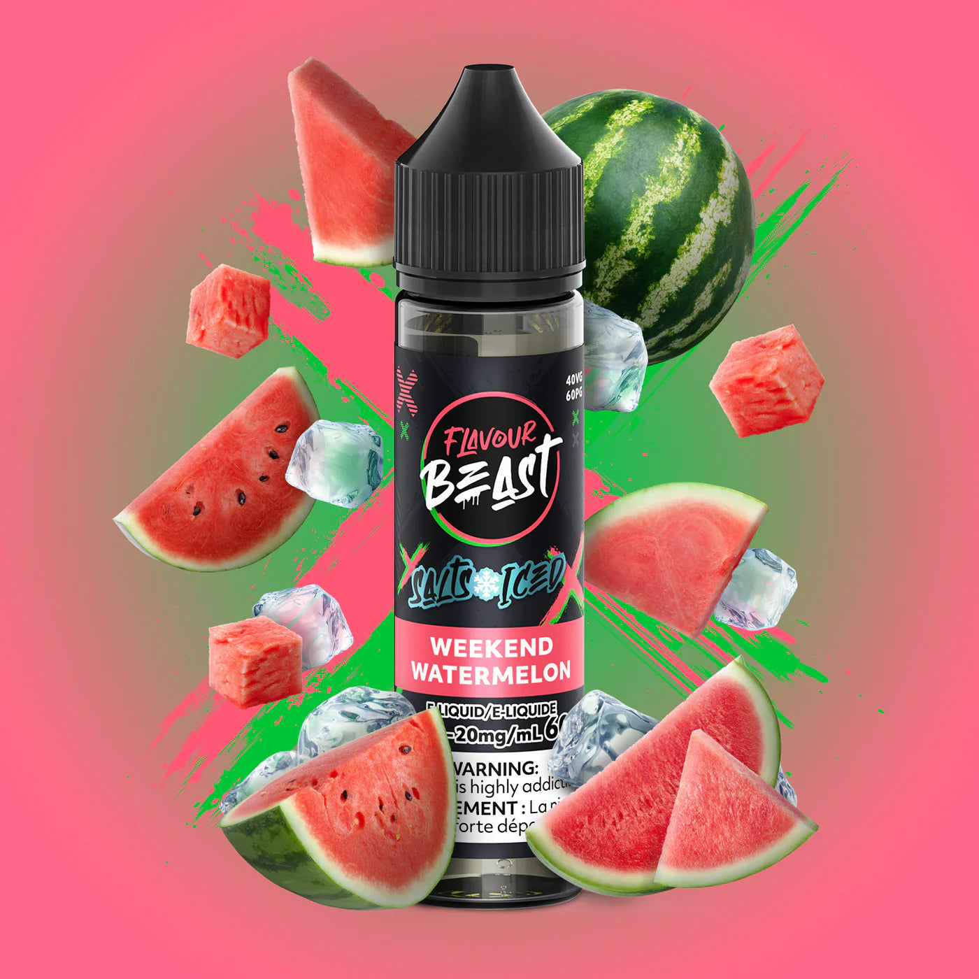 Flavour Beast E-Liquid- Weekend Watermelon 60ml 20mg (FED)