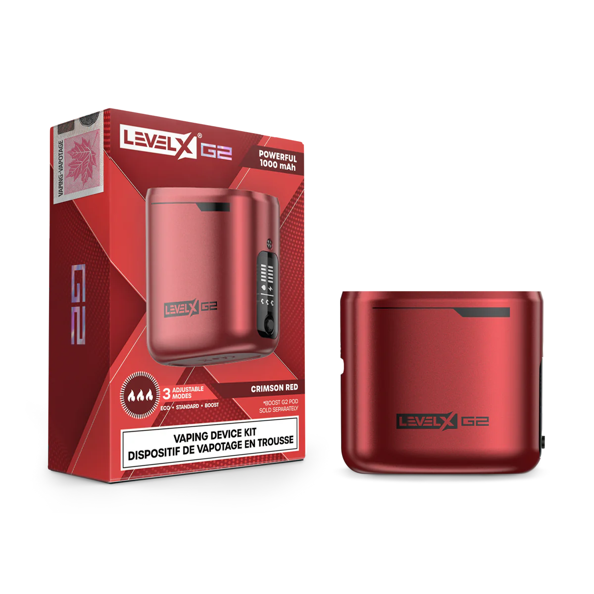 Level X G2 Battery 1000 mAh - Crimson Red