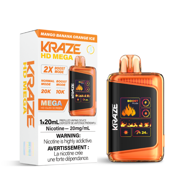 Kraze 20000 Disposable - Mango Banana Orange Ice 20mg (AB)