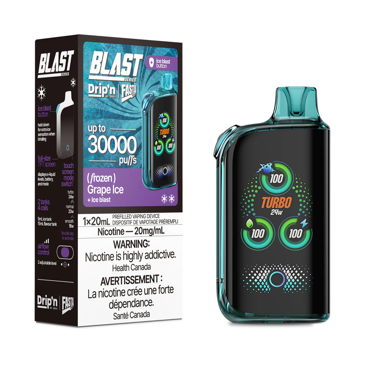Drip’n BLAST 30000 Puffs - Grape Ice (AB)