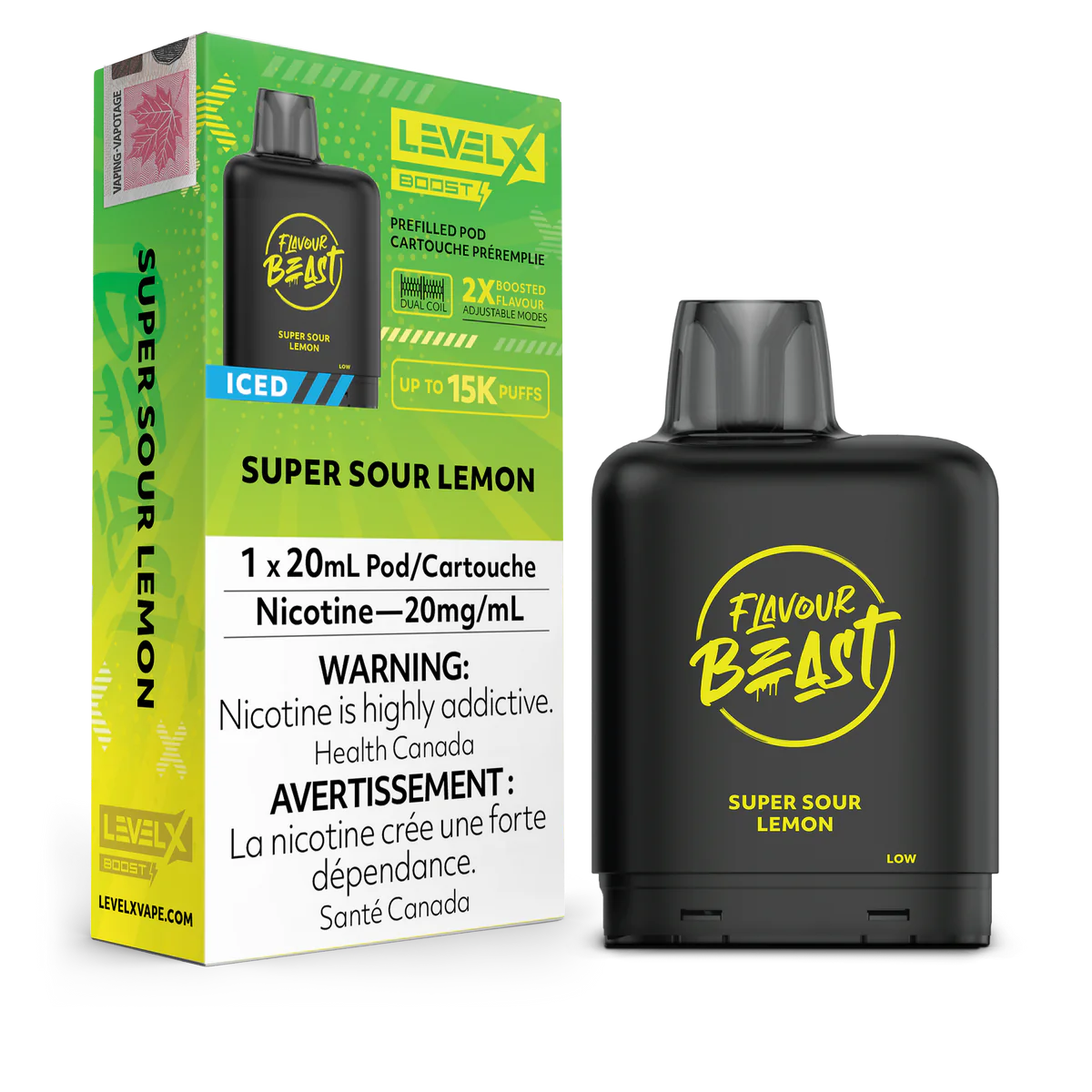 Flavour Beast Level X Boost Pod - Super Sour Lemon Iced (AB)