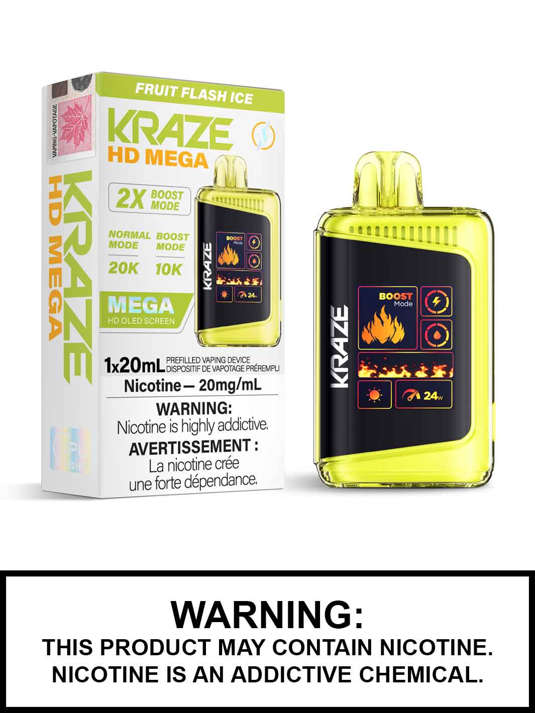 Kraze 20000 Disposable - Fruit Flash Ice 20mg (FED)