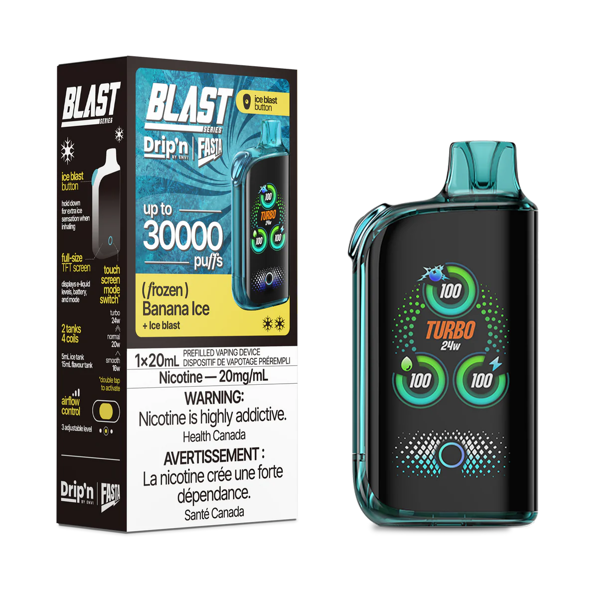 Drip’n BLAST 30000 Puffs - Banana Ice (AB)