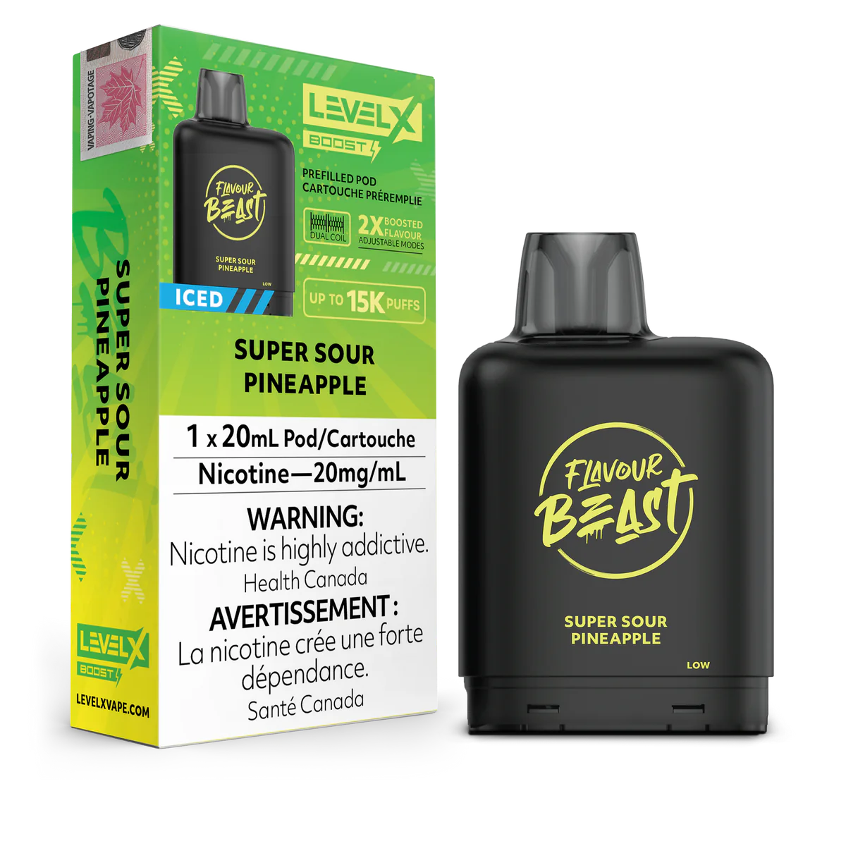 Flavour Beast Level X Boost Pod - Super Sour Pineapple Iced (FED)