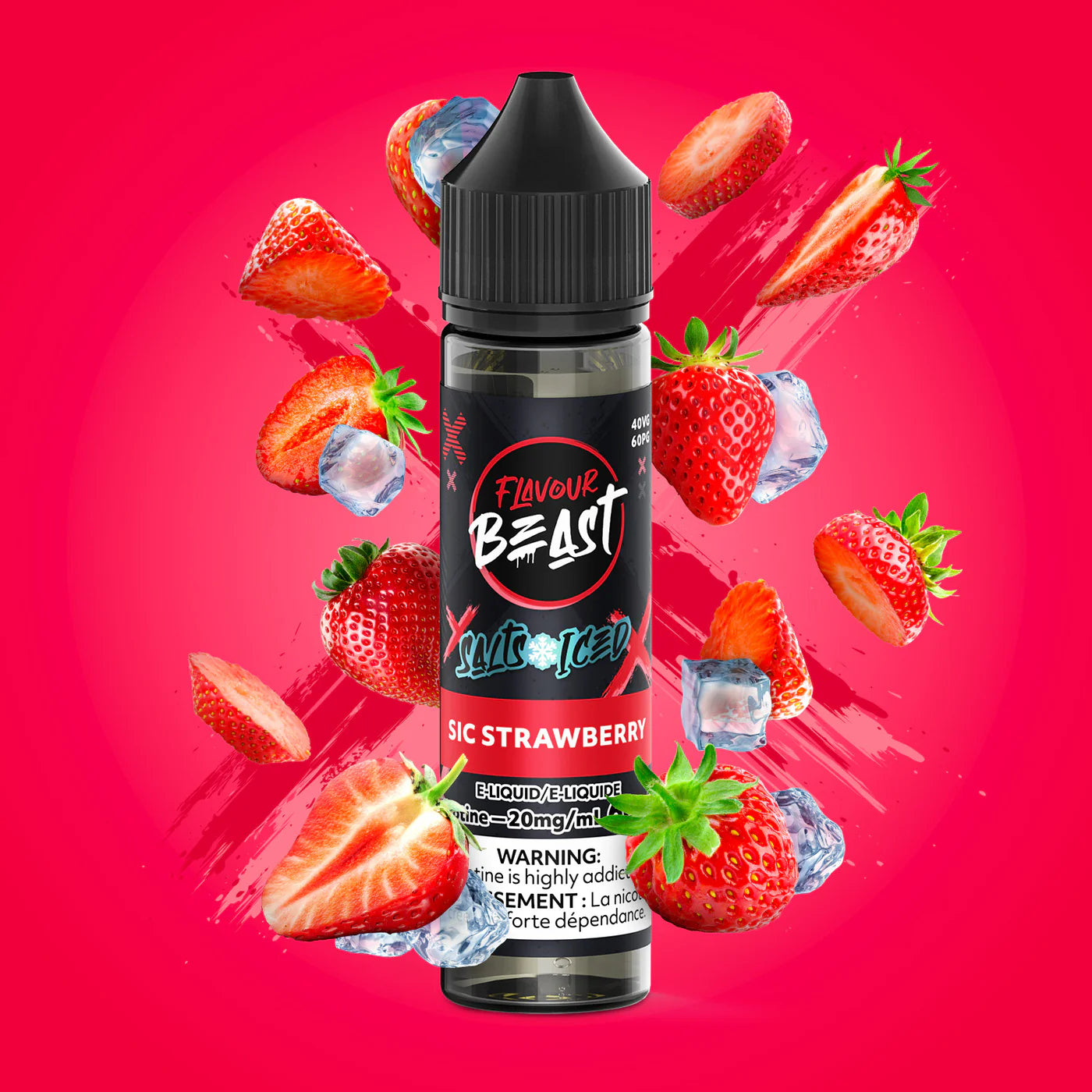 Flavour Beast E-Liquid- Sic Strawberry 60ml 20mg (FED)