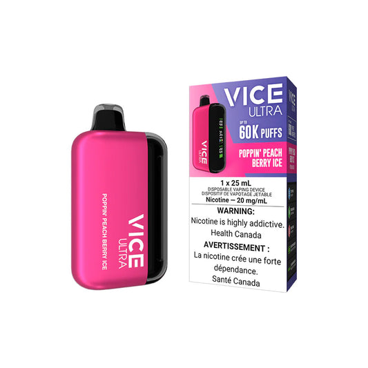 (AB) Vice: Ultra (60k) - Poppin’ Peach Berry ice