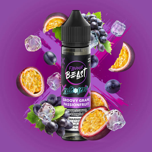 Flavour Beast E-Liquid- Groovy Grape Passionfruit 60ml 20mg (FED)