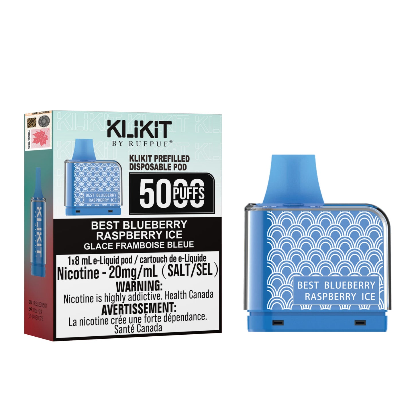 Rufpuf Klikit Pod 5000 Best Blueberry Raspberry Ice (FED)