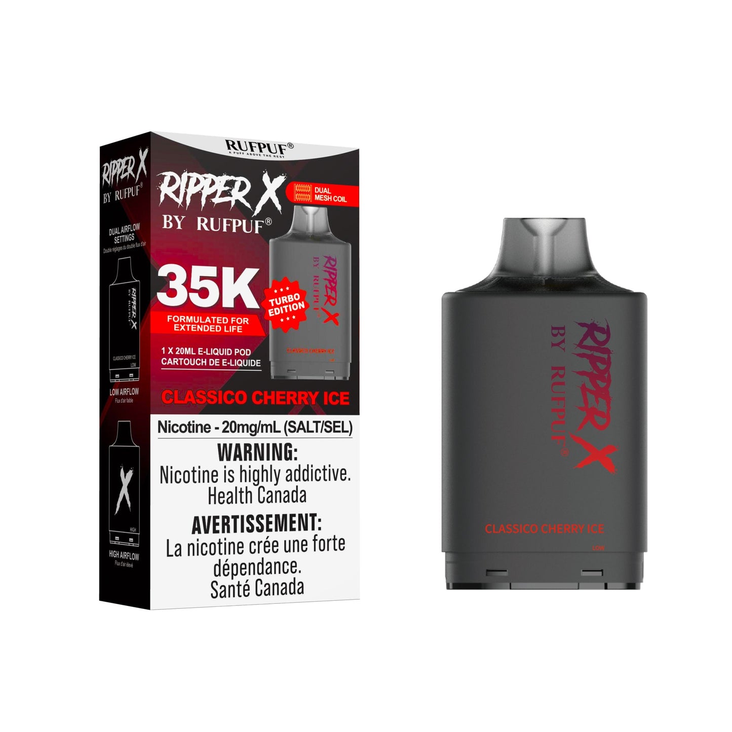 Rufpuf Ripper X Pod - Classico Cherry Ice 20mg (AB)