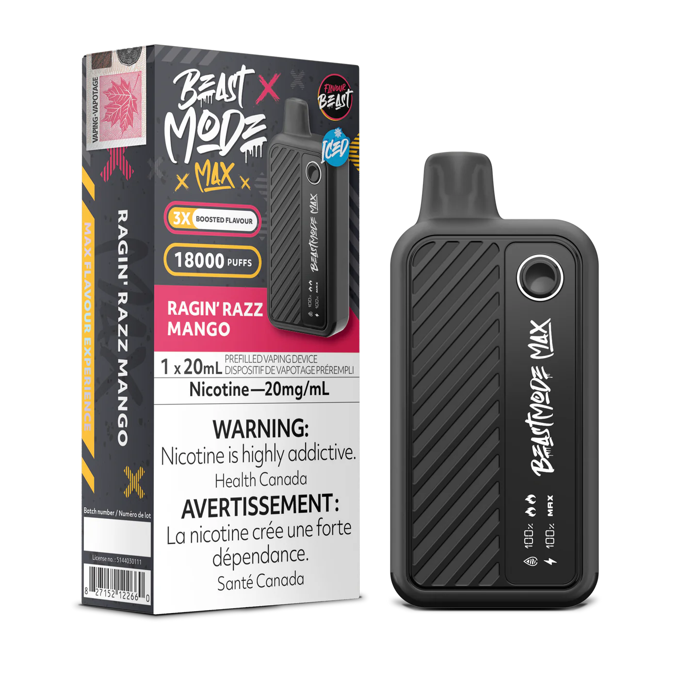 Flavour Beast Beast Mode Max 18000 - Ragin’ Razz Mango (AB)