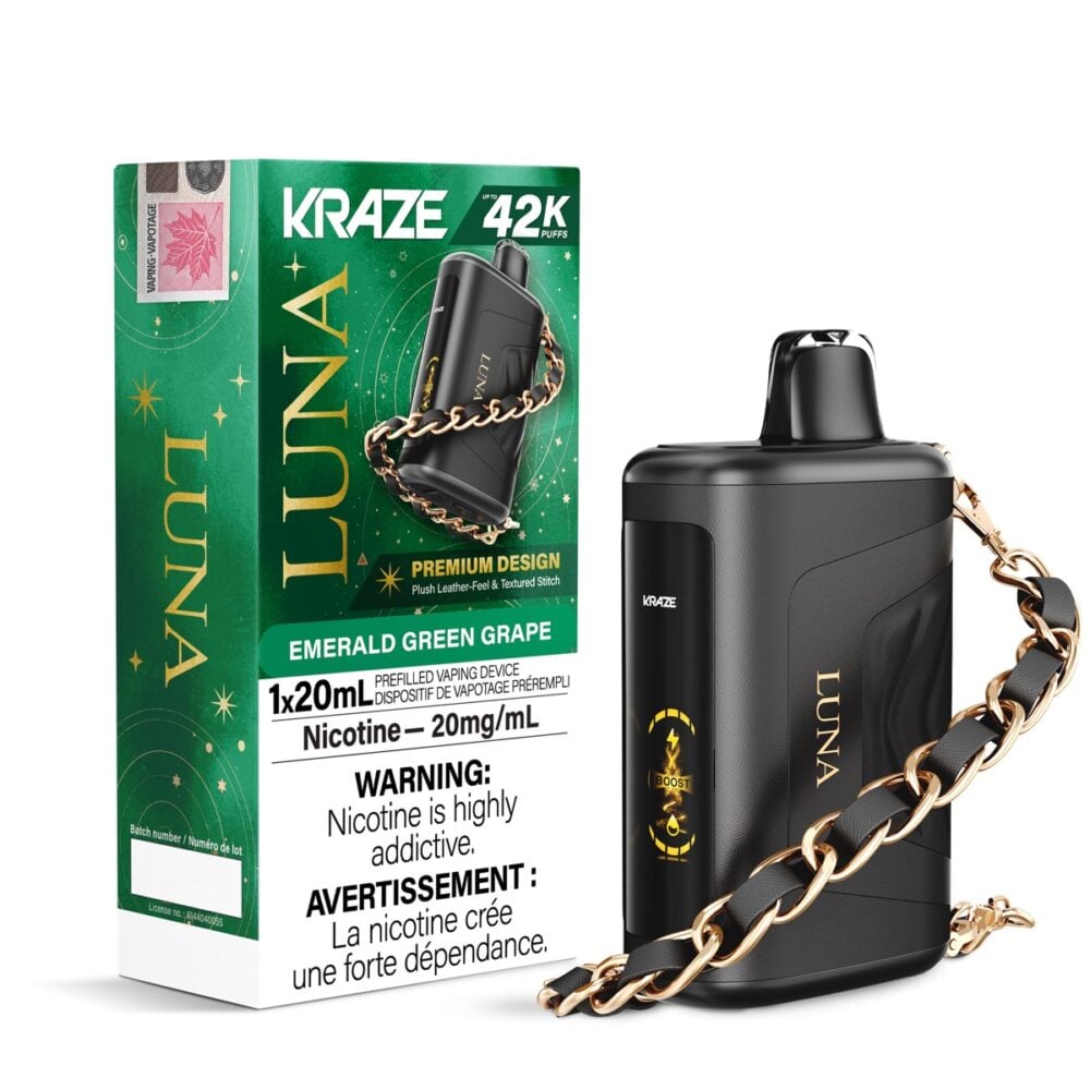 Kraze 42000 Luna Disposable - Emerald Green Grape 20mg (AB)