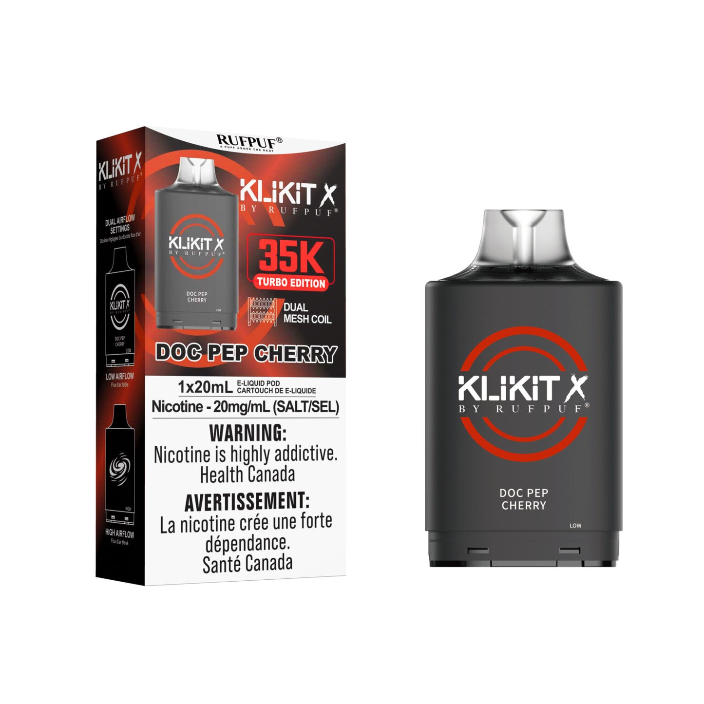 Rufpuf Klikit X 35000 Pod- Doc Pep Cherry (Vape tax included)