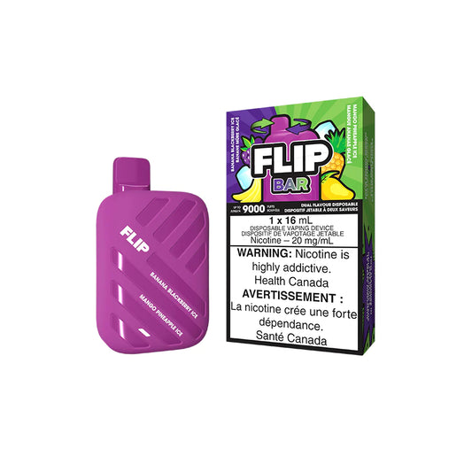 Flip Bar 9000 Disposable - Banana Blackberry Ice + Mango Pineapple Ice 20MG (FED)