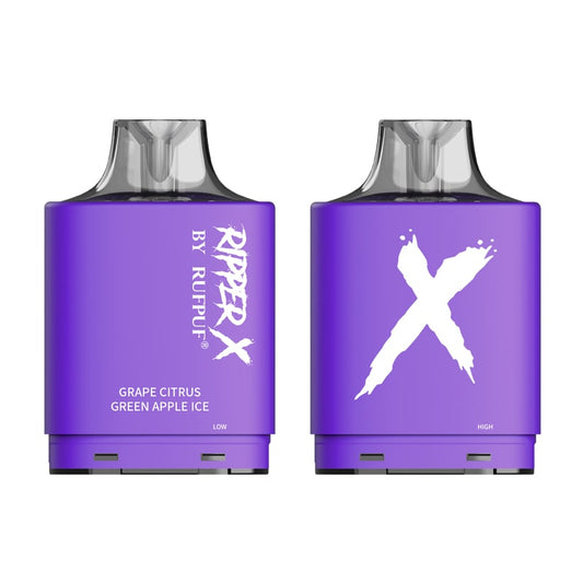 (FED) Rufpuf: Ripper X Pod (10k) - Grape Citrus Green Apple Ice