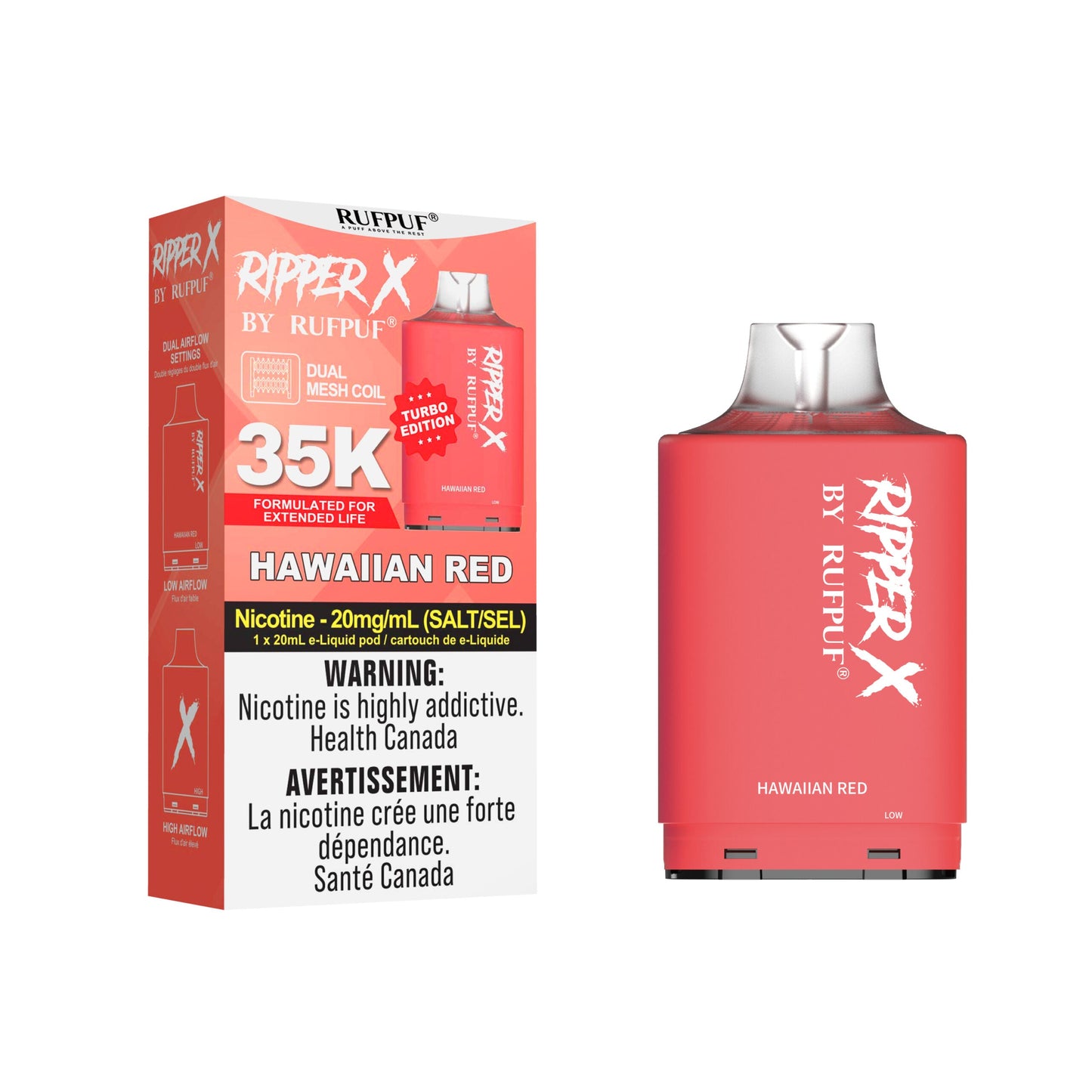 Rufpuf Ripper X Pod - Hawaiian Red 20mg (AB)