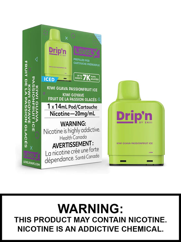 Drip’n Level X 7000 Pod - Kiwi Guava Passionfruit Ice (FED)