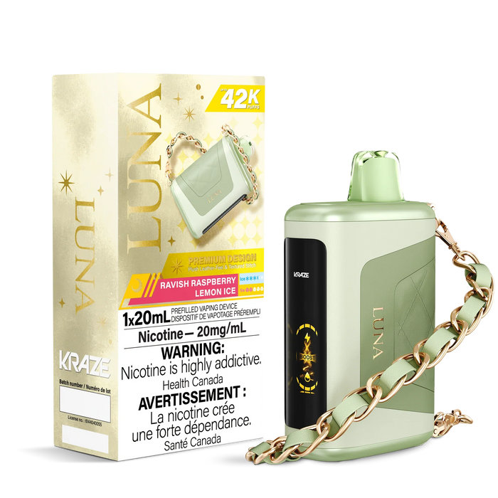 Kraze 42000 Luna Disposable - Ravish Raspberry Lemon Ice 20mg (AB)