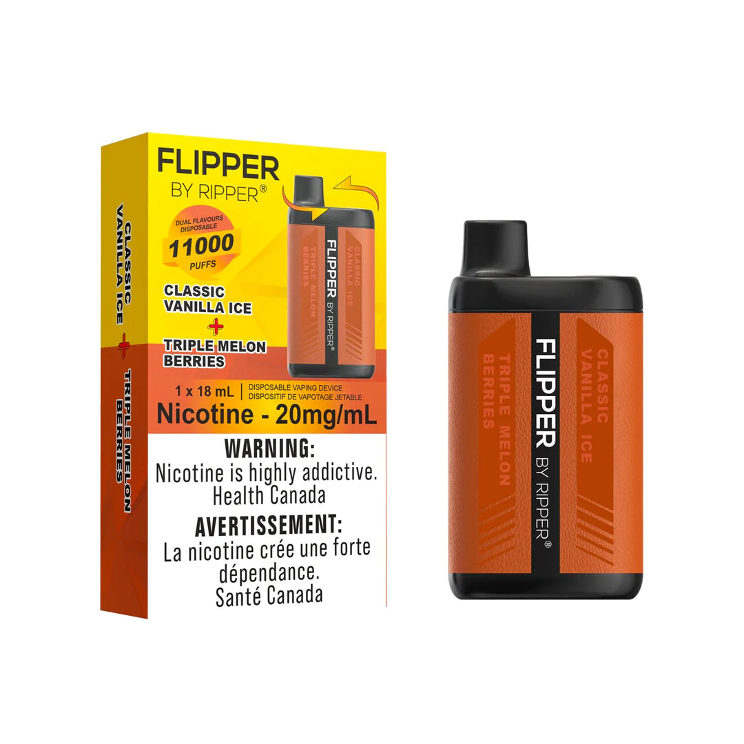 Flipper 11000 Triple Melon Berries-Classic Vanilla Ice 20mg (Vape Tax Included)