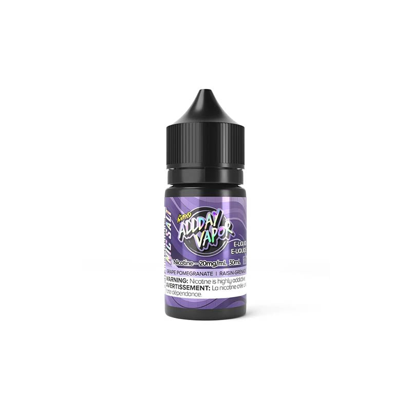 All Day Vapor Grape Pomegranate Salt E-Juice 30ml (20mg) (FED)