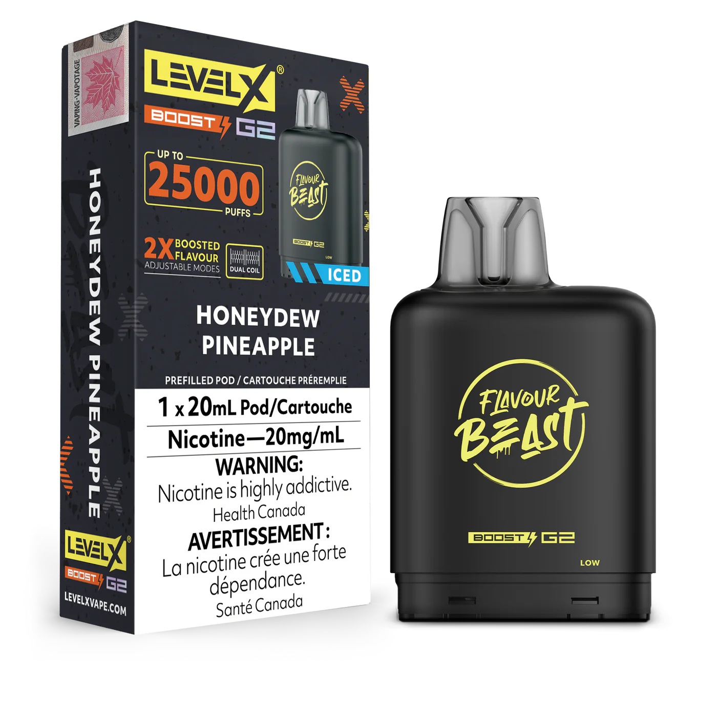 Flavour Beast Level X Boost Pod - Honeydew Pineapple (FED)