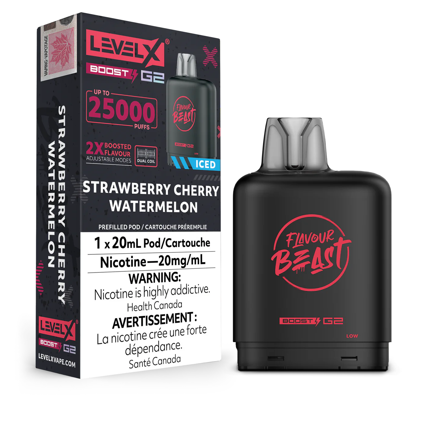 Flavour Beast Level X Boost Pod - Strawberry Cherry Watermelon (AB)