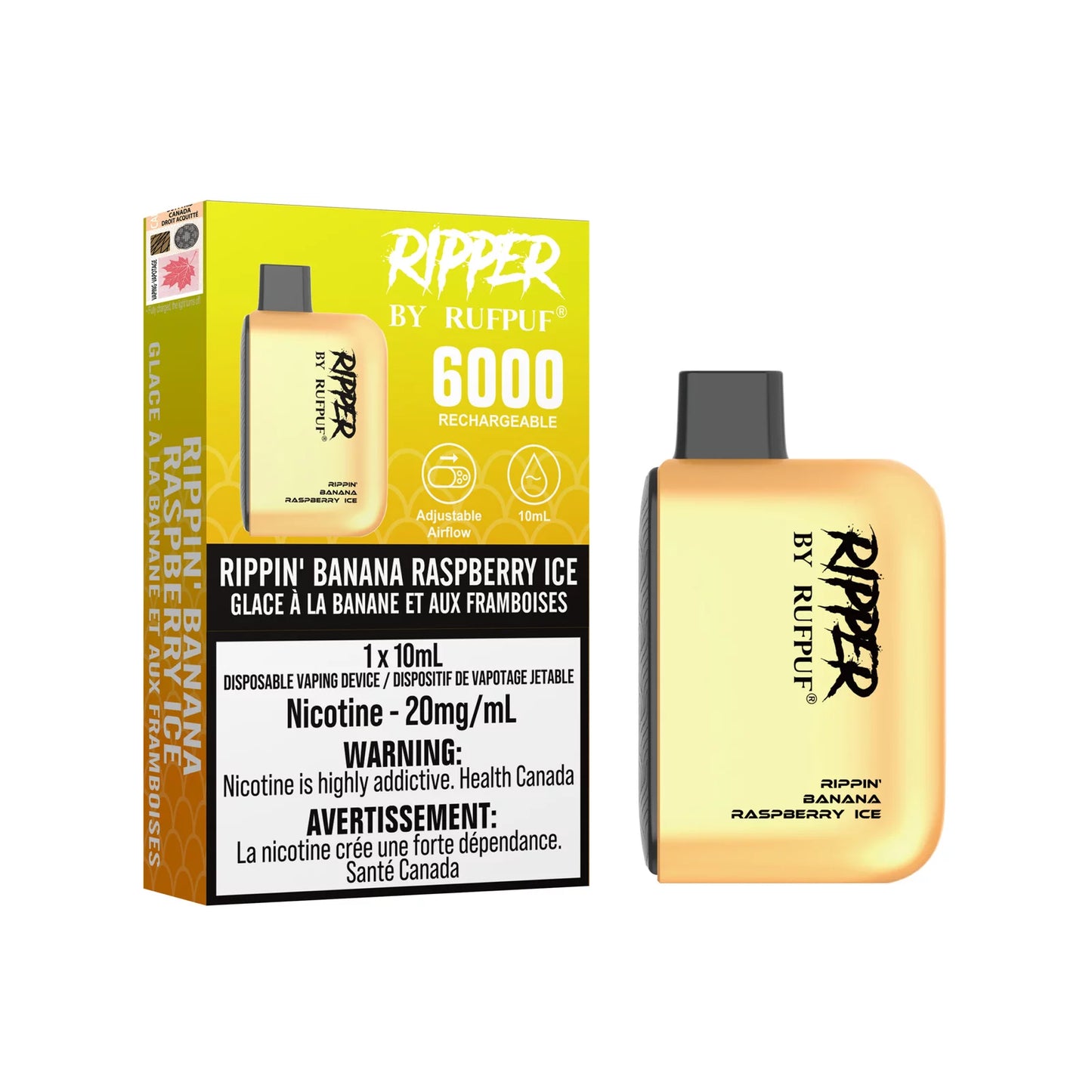 Rufpuf Ripper 6000 Rippin’ Banana Raspberry Ice (20mg) (FED)