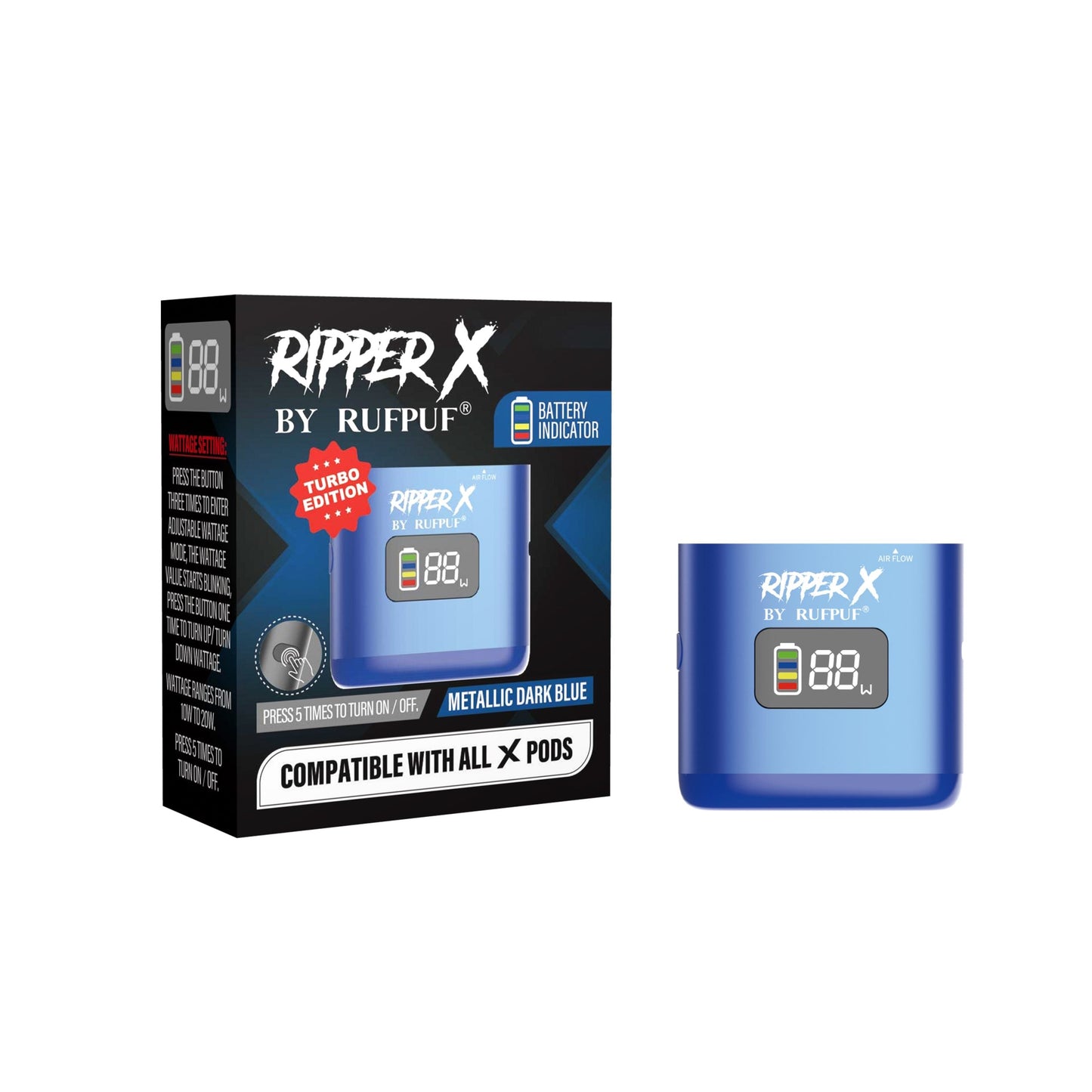 Ripper X ULTRA Battery 1000mAh -Metallic Dark Blue