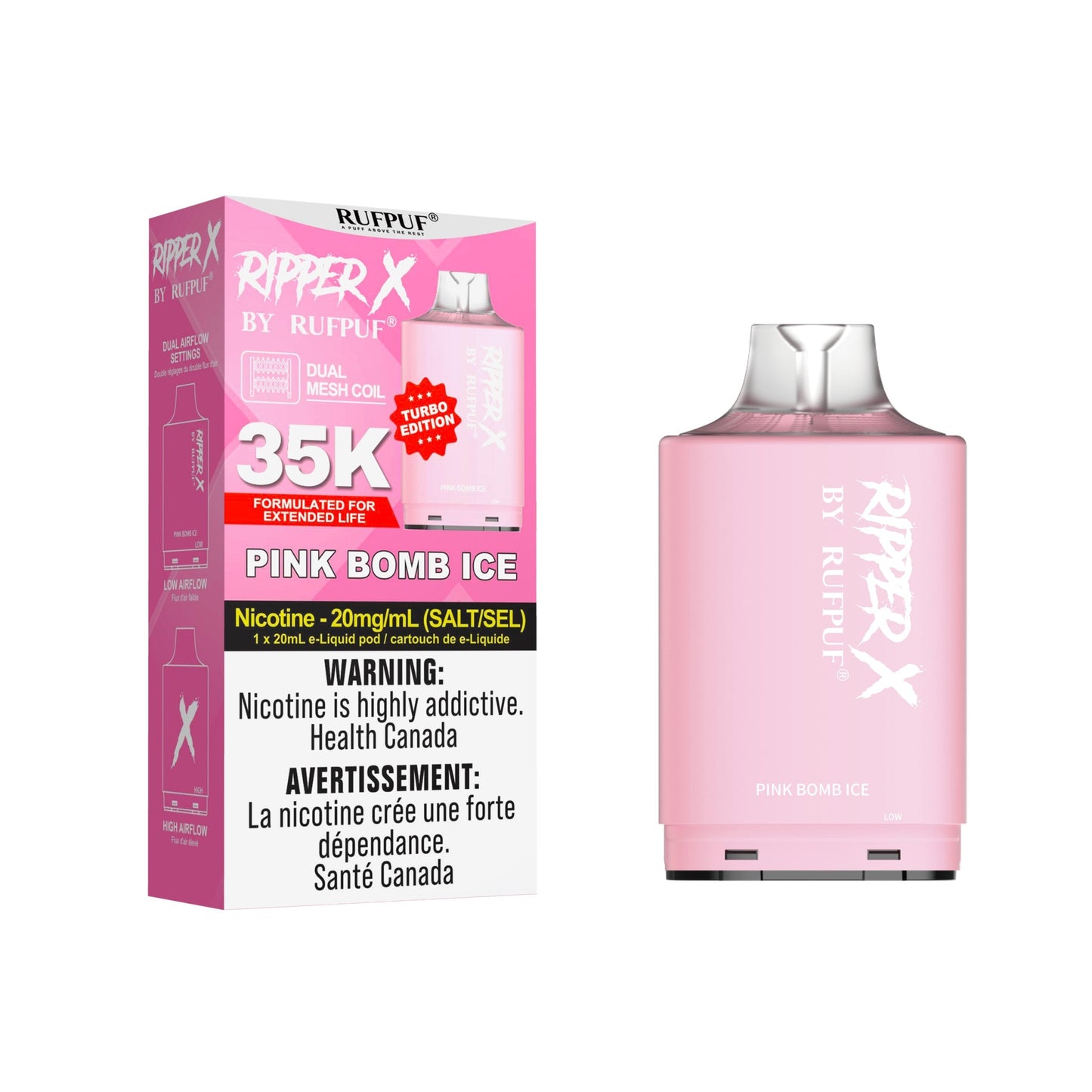 Rufpuf Ripper X Pod - Pink Bomb 20mg (AB)