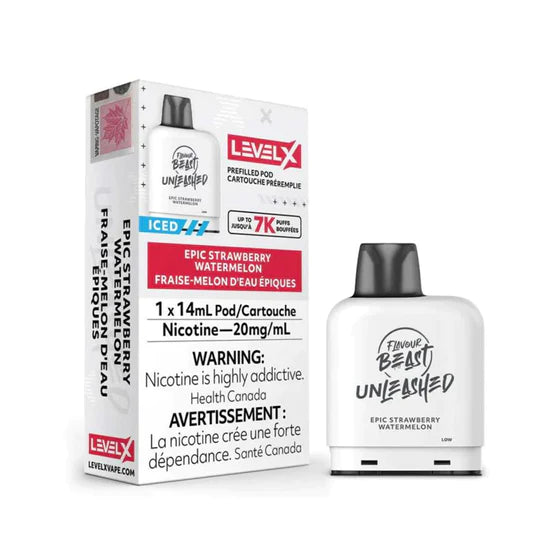 Flavour Beast Level X Unleashed 7000 Pod - Epic Strawberry Watermelon (FED)