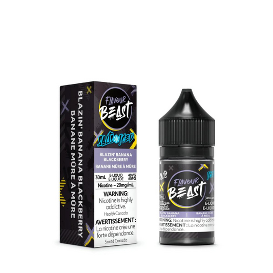 (1PC) Flavour Beast E-Liquid Blazin' Banana Blackberry Iced 30ml 20mg (AB)