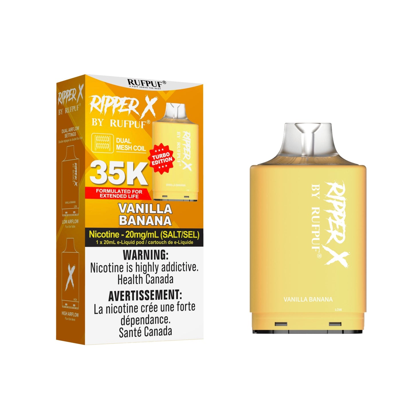 Rufpuf Ripper X Pod - Vanilla Banana 20mg (AB)