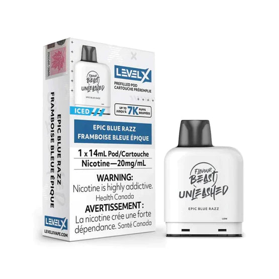 Flavour Beast Level X Unleashed 7000 Pod - Epic Blue Razz (FED)
