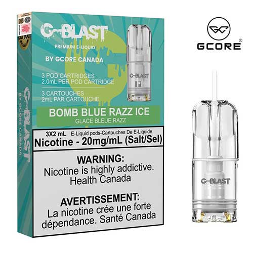 G-Blast Pods Bomb Blue Razz Ice (20mg/mL) (FED)