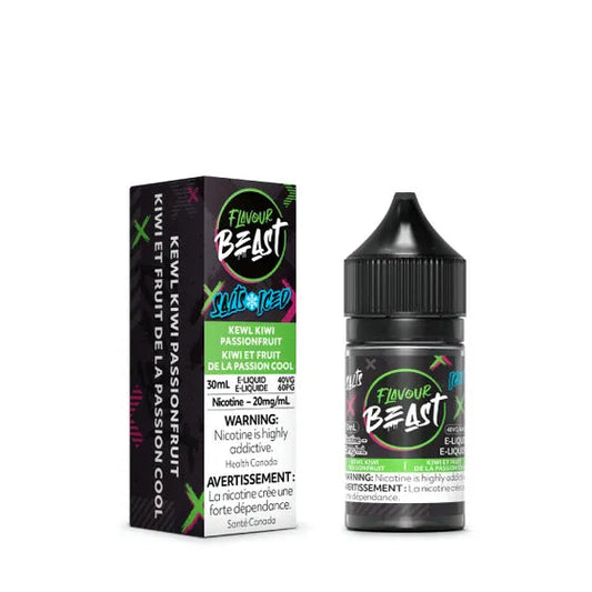 (1PC) Flavour Beast E-Liquid Kewl Kiwi Passionfruit Iced 30ml 20mg (AB)