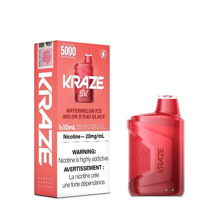 Kraze 5000 Disposable - Watermelon Iced 20MG with Lanyard