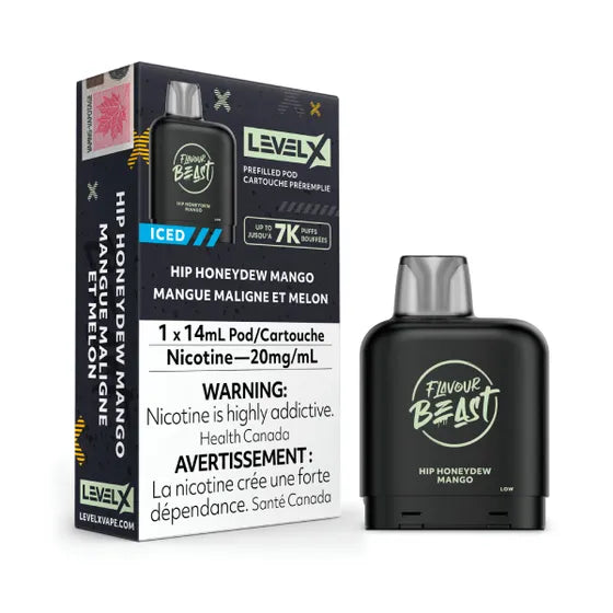 Flavour Beast Level X 7000 Pod - Hip Honeydew Mango (Vape tax included)