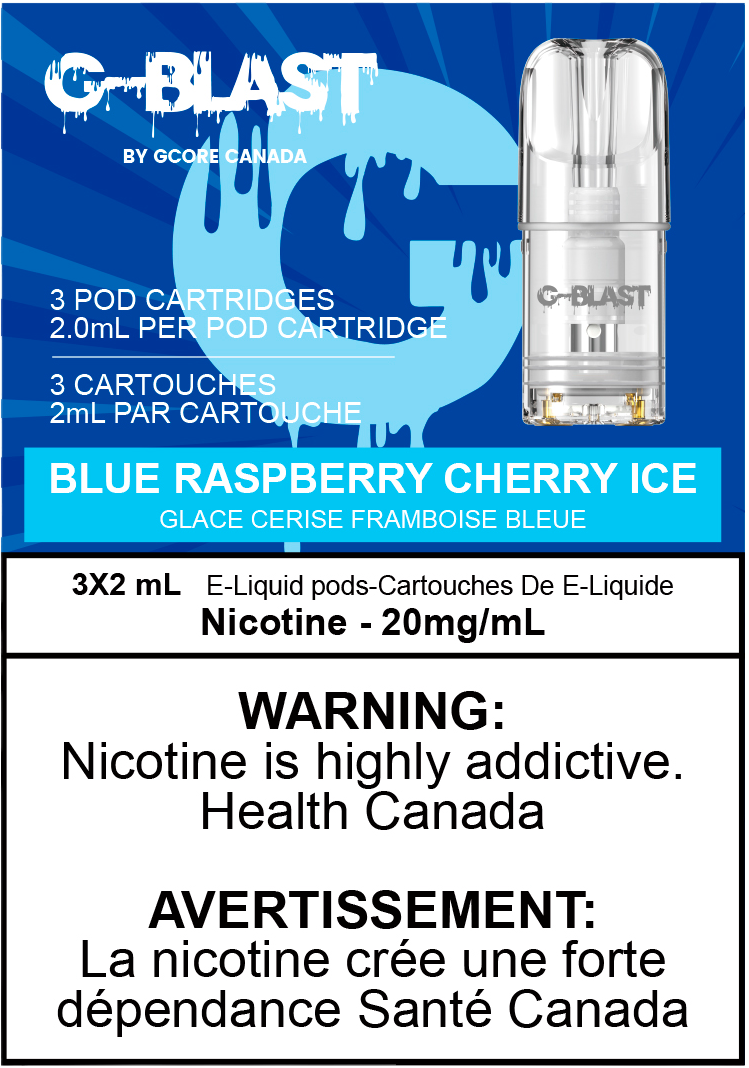 G-Blast Pods Blue Raspberry Cherry Ice (20mg/mL) (FED)