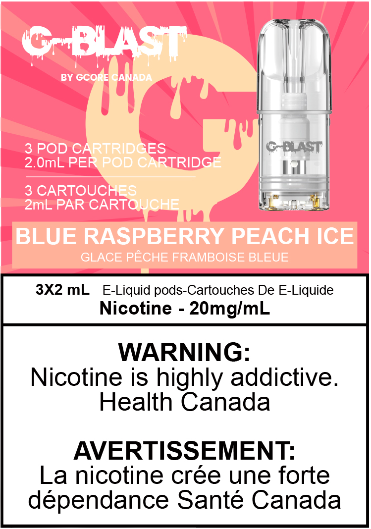 G-Blast Pods Blue Raspberry Peach (20mg/mL) (FED)