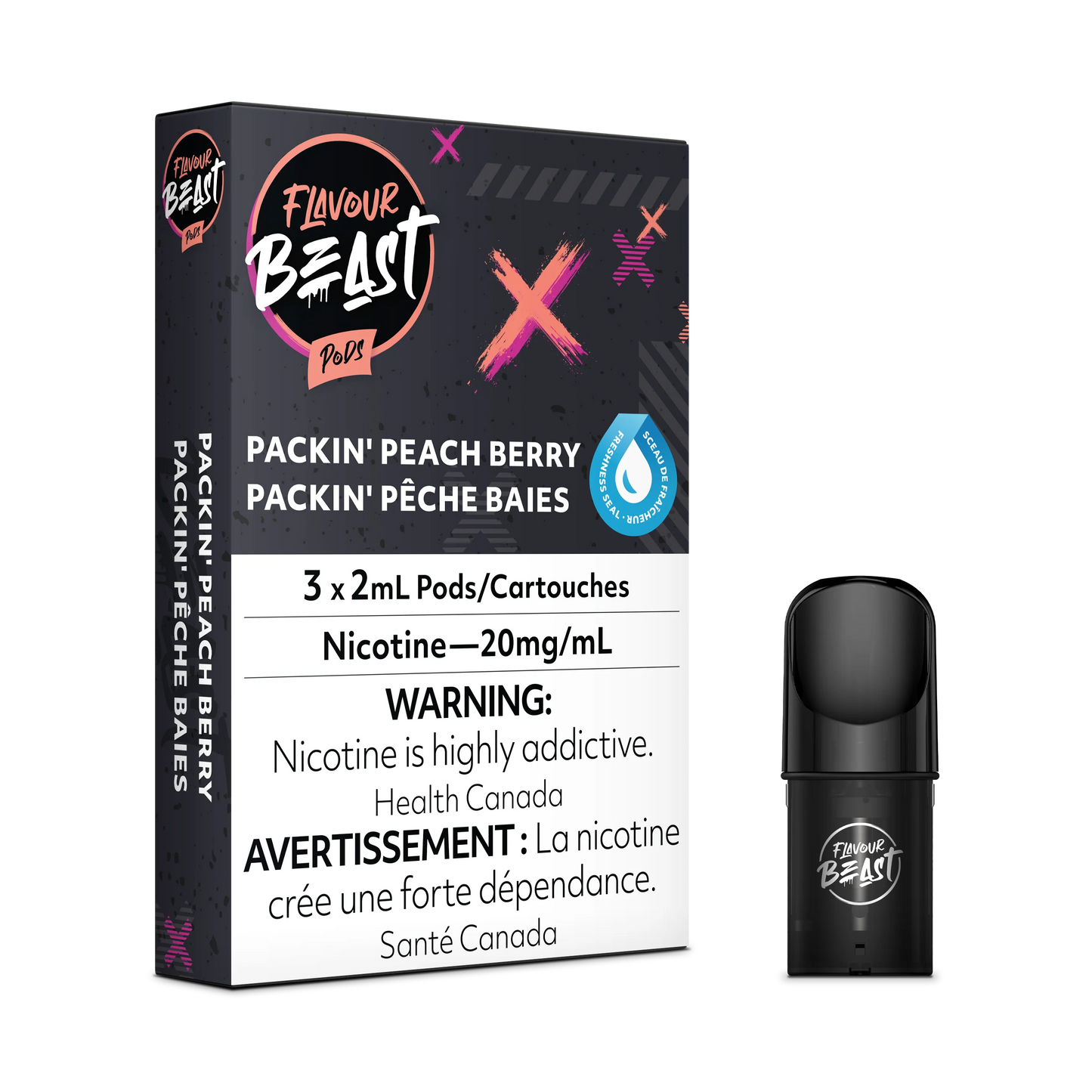 Flavour Beast Pods - Packing Peach Berry Iced (20mg/mL) (FED)