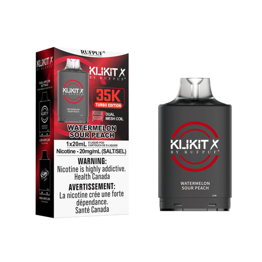 Rufpuf Klikit X 35000 Pod- Watermelon Sour Peach (Vape tax included)