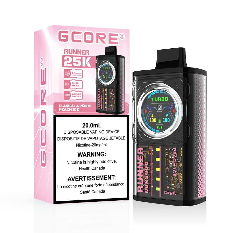 Gcore Runner 25000 - Peach ice 20mg (Vape tax included)