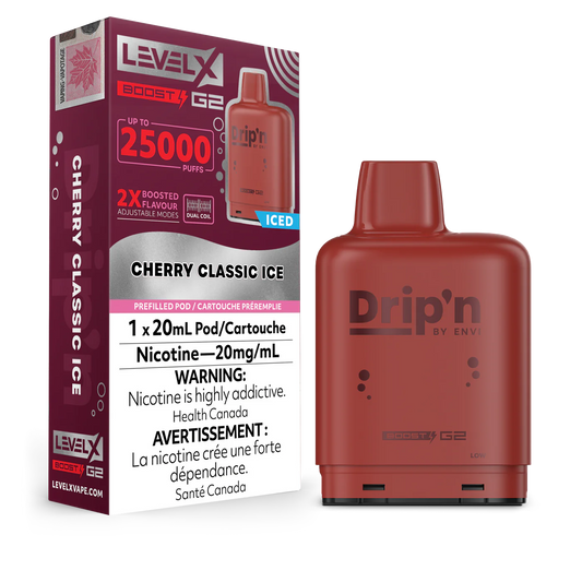 Drip’n Level X Boost Pod G2 - Cherry Classic Ice (Vape tax included)