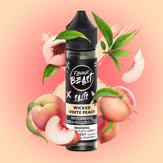 Flavour Beast E-Liquid- Wicked White Peach 60ml 20mg (Vape tax included)