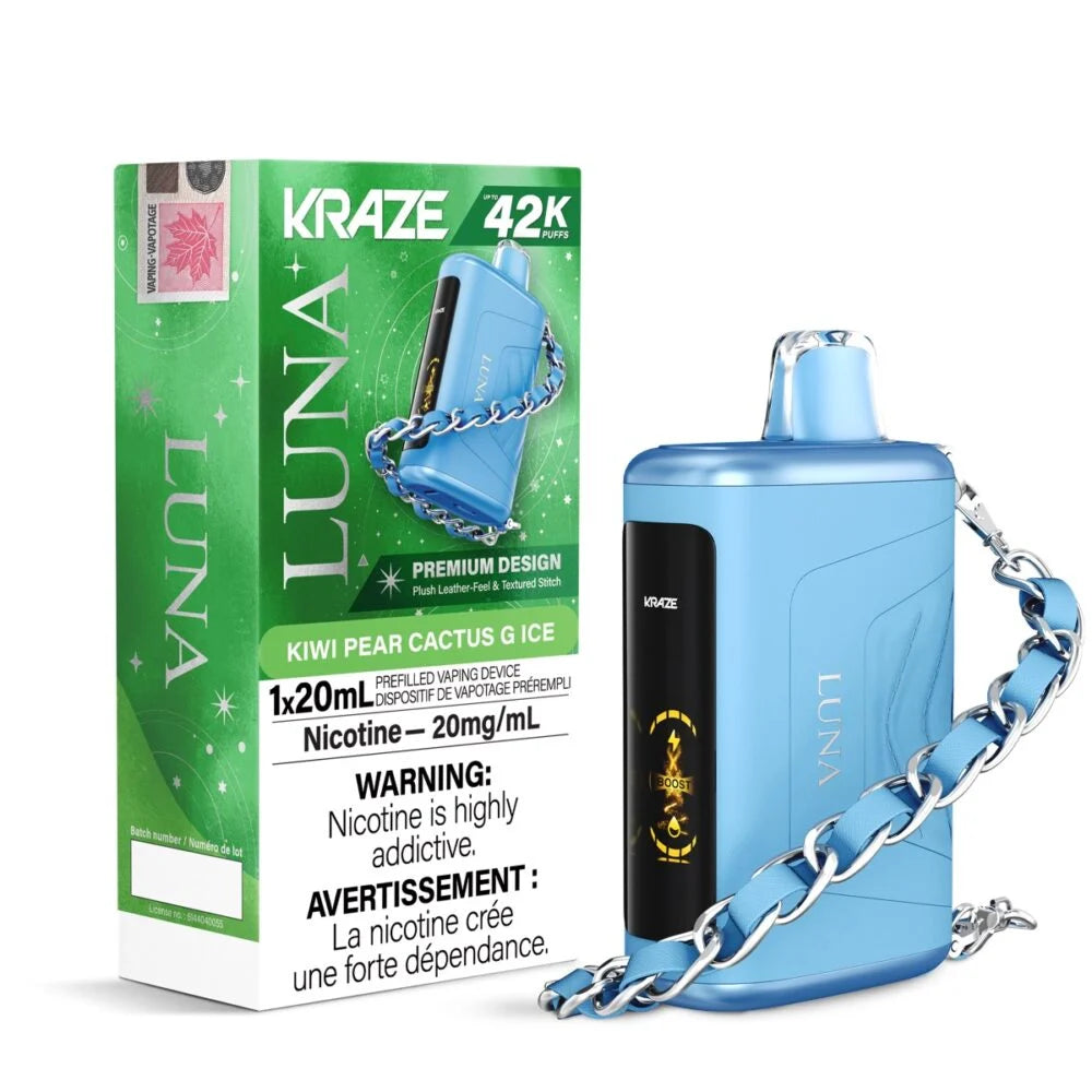 Kraze 42000 Luna Disposable - Kiwi Pear Cactus G Ice 20mg