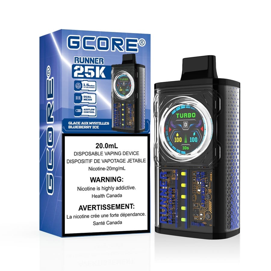 Gcore Runner 25000 - Blueberry Ice 20mg (Vape tax included)